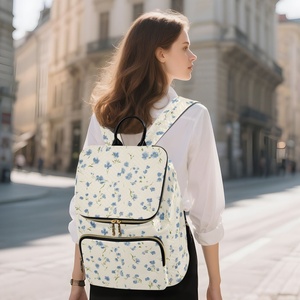 New <b>Women</b> Fashion <b>Backpack</b> Waterproof Portable <b>Backpack</b> Durable <b>Large</b> Size Customs Flowers Travel Bag - Product Image 6