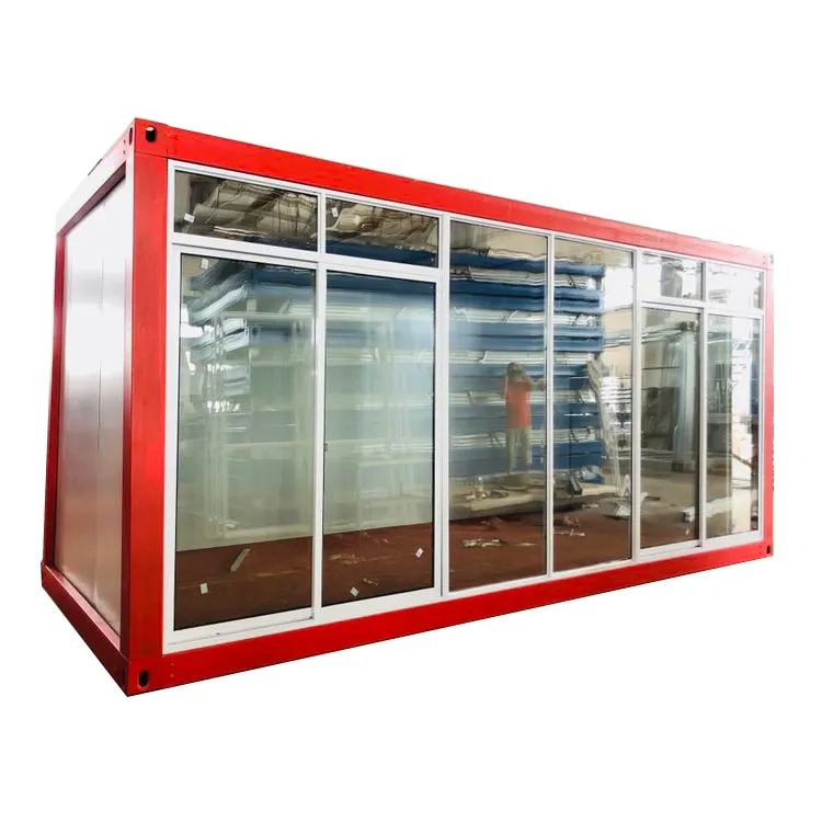 Prefab Modular Mobile Flat Pack Coffee Shop Container Low Cost Glass Allstar Coffe Shop Pop up Shop Modern Office Building