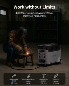 Abok nhà máy điện di động 3600W công suất lớn 3840wh LiFePO4 pin 4000 + chu kỳ 2000W năng lượng mặt trời sạc dropshipping - Product Image 3