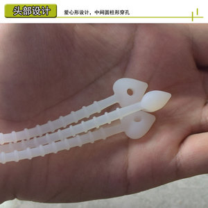 สายรัดซิลิโคน 200 มม. หนา 4 มม. ใช้ซ้ำได้ ยืดหยุ่น ล็อคตัวเองได้ สายรัดสายไฟ สีดำ สีขาว สีสุ่ม - Product Image 3