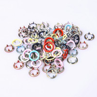 100 Ensembles de Boutons Pression à Griffes de 9,5 mm, 10 Couleurs, pour Couture et Artisanat, avec Pince à Pression, Outil d'Artisanat, Boutons Métalliques pour Vêtements