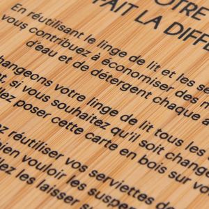 Custom Logo Printed <b>Drop</b> Shape Bamboo Hang Tags Wooden Gift Tags - Product Image 5