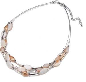Collier ras du <span class=keywords><strong>cou</strong></span> BULINLIN en perles superposées pour <span class=keywords><strong>femme</strong></span>, collier sportif en coquillage, collier épais en métal argenté, bijoux <span class=keywords><strong>de</strong></span> mode, cadeaux pour elle - Product Image 6