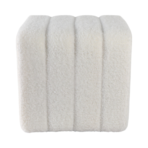 Pouf Decorativo Quadrato Scanalato per Arredamento Casa, Elegante Sgabello per Toeletta, Camera da Letto, Ufficio - Product Image 1