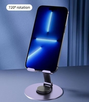 Support de téléphone personnalisé compatible avec tous les téléphones, tablettes, support mobile portable réglable en métal