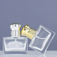 Vaporisateur de luxe vide créatif en verre transparent de 30ml 1oz avec boîte couvercle en aluminium pour parfum vente en gros