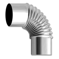 Coude de cheminée en acier inoxydable pour poêle à bois, chauffage extérieur domestique, évacuation des fumées, ventilation, Chine