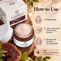 Crème visage revitalisante aux peptides de champignons Reishi fermentés, anti-âge, liftante, lissante des rides, nourrissante, soin hydratant pour la peau