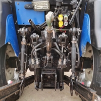 Tracteur agricole d'occasion Dongfeng DF-704 rouge 70 CV 4x4 avec boîte de vitesses et moteur diesel 4 cylindres Changchai