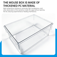 Cage d'alimentation pour rats Experiment R5, boîte PC, interrupteur coulissant sans soudure, couvercle en acier inoxydable 304, 500 ml, 2 bouteilles d'eau