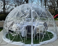 Dôme de tente de glamping transparent en forme d'igloo de jardin de 3,6 m