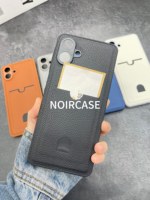 Étui de téléphone en similicuir grainé pour modèles iPhone et Android, protection intégrale, découpe précise, antidérapant, antichoc, souple