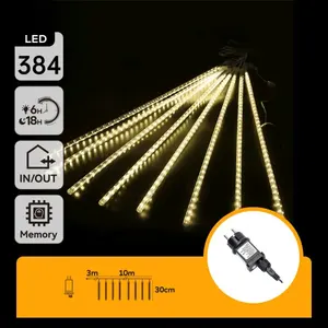 Striscia LED a bassa tensione, 30 cm, bianco caldo, 3 m + 10 m, 16 strisce, ideale per decorazioni interne ed esterne. - Product Image 1