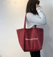 Sac à Bandoulière en Toile de Couleur Unie Réutilisable Causal de Grande Capacité Sac Fourre-Tout de Designer en Coton
