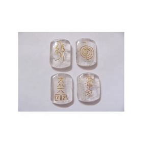 Ágata Usui Reiki Piedras Grabado Amor Decoración del hogar Set - Product Image 1