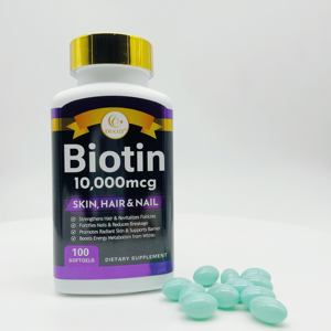 Cápsulas Blandas de Biotina de Alta Potencia DUOZI 10,000mcg para Fortalecer la Piel, el Cabello y las Uñas, Favorecer el Crecimiento y Apoyar el Metabolismo Energético, 100 Cápsulas Blandas - Product Image 4
