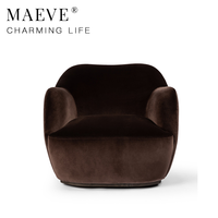 Fauteuil de luxe italien de designer, fauteuil de relaxation individuel en tissu durable, de haute qualité, fabriqué à la main, avec dossier incurvé, pour salon