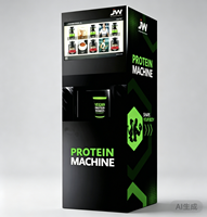 Máquina Expendedora Inteligente de Batidos de Proteínas, Sistema de Mezcla Independiente, Dispensador Automático de Vasos, Máquina Expendedora de Bebidas Nutritivas para Gimnasio