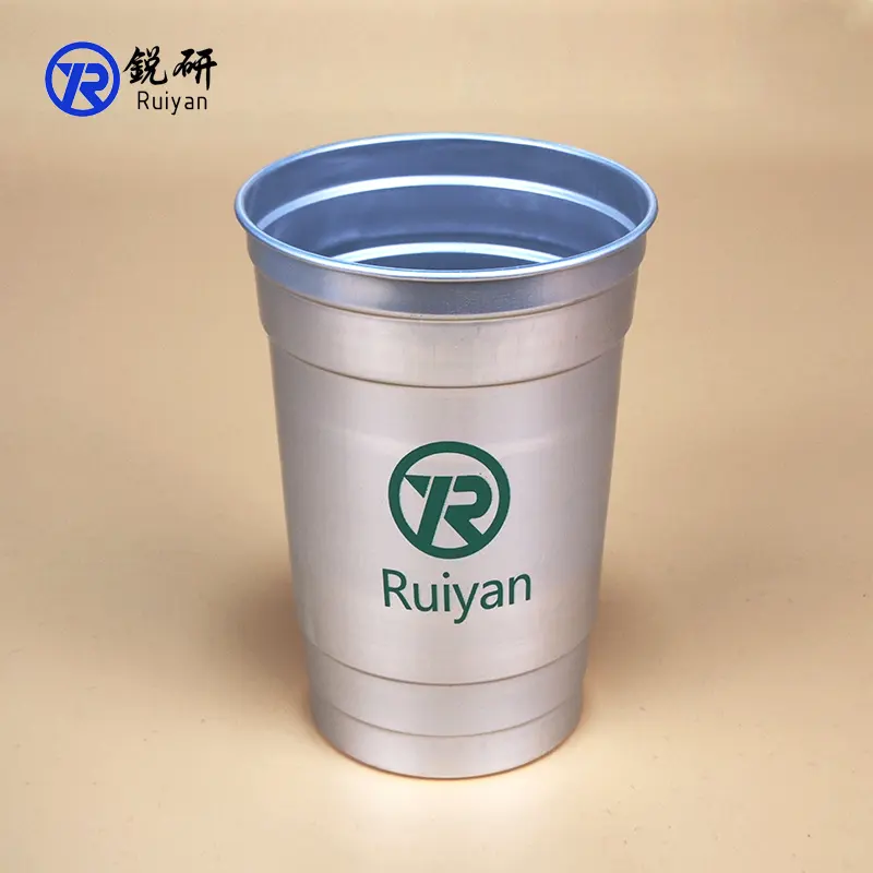 일회용, 환경 친화적, 100% 재활용 파티 500ML 알루미늄 컵 차가운 음료 커피 맥주 컵