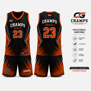 Conjunto de Uniforme de Voleibol Personalizado, Transpirable, de Secado Rápido, Jersey y Pantalones Cortos que Absorben la Humedad, Ropa Deportiva con Estampado por Sublimación - Product Image 2