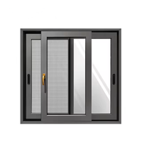 Ventanas y Puertas de Aluminio con Doble Acristalamiento de Alta Calidad, Rejillas de Seguridad con Mosquitera Deslizante para Villa