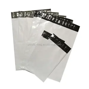 Atacado Personalizado Impresso Logotipo Poli Mail Bag Branco Poli Mailers Envelope Fita Expresso Adesivo Saco De Correio Poli Mailer Postal Bag