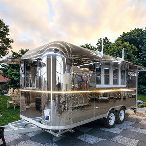 Thép không gỉ di động thực phẩm Trailer cho thực phẩm ăn nhẹ Hamburger & Pizza Maker với Ice Cream cho thực phẩm xe tải & sử dụng thương mại - Product Image 1