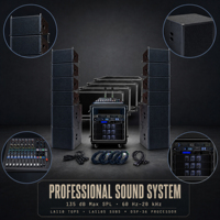 Sistem Speaker Line Array Profesional 10 Inch Speaker 18 Inch Subwoofer Peralatan Suara PA untuk Gereja Konser Pesta