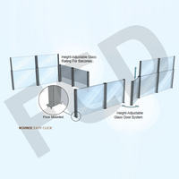 Balustrade de balcon en verre rétractable à 90 degrés sur mesure, matériau durable, pare-vent en verre élévateur pour zone commerciale