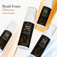 Mousse coiffante pour perruques à marque privée, fixation forte, volume et mousse légère pour perruques, tissages, tresses et extensions
