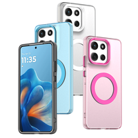 Coque de téléphone magnétique souple et fine, finition mate anti-traces de doigts, protection d'écran et de lentille surélevée pour Motorola G56/Edge 60 Pro