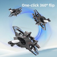 360 °   Avion de Chasse RC 6 Canaux en Mousse avec Lumières, Modèle Volant Télécommandé 2.4G en EPP pour Enfants