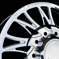 Ruedas forjadas dobles personalizadas pulidas 22X8.25 24X8.25 con tapa central flotante 10X285.75 8X170 para Chevy Silverado 3500HD