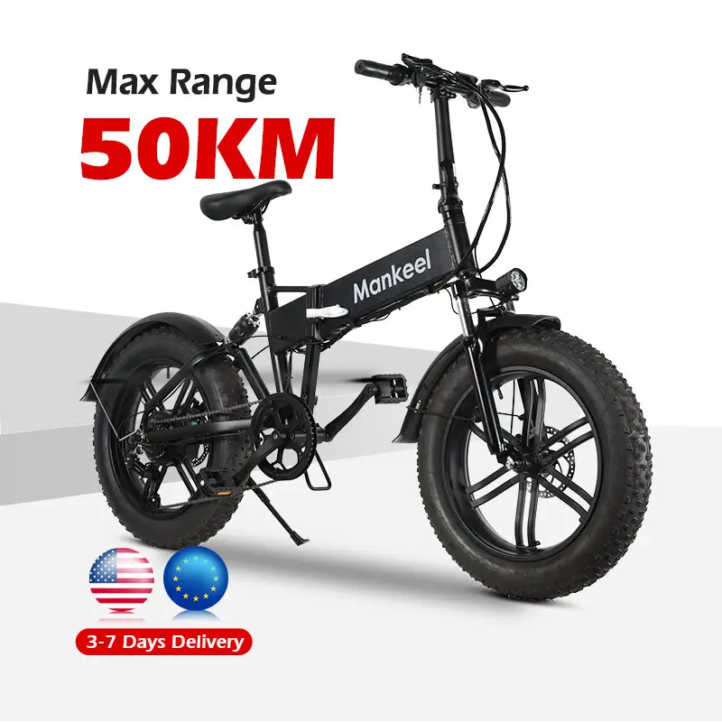 Mankeel MK011 Us 750 Eu Warehouse pieghevole E Motor Bicycle 750W Fat Tire Electric Bike