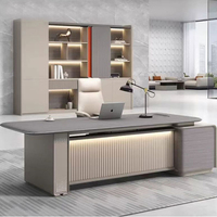 Ensemble de meubles de direction modernes de haute qualité, bureau de secrétaire, table de bureau d'ordinateur en forme de L pour patron