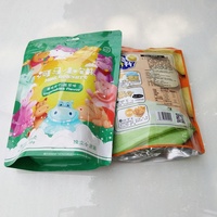 Sachet d'emballage alimentaire en PE anti-humidité scellé sur trois côtés avec fenêtre transparente, sac sous vide pour biscuits, noix, thé, cadeaux