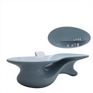 Mostrador de Recepción Extensible Impreso en 3D con Contornos Suaves, Diseño de una Sola Pieza para Hoteles, Oficinas, Edificios y Centros Comerciales, Espacios de Trabajo Modernos - Product Image 1