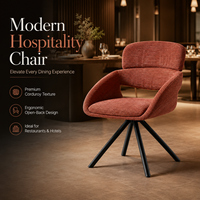 Sillón Moderno de Corduroy para Hostelería, Diseño Ergonómico con Respaldo Abierto, Silla de Comedor para Restaurante y Hotel
