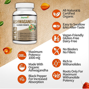 Capsules d'Ashwagandha Biologiques pour un Sommeil Profond – Complément Herbal Naturel Marque Blanche OEM ODM - Product Image 3