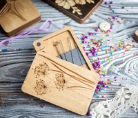Organisateur de broderie pour la fabrication de bijoux avec logo personnalisé boîte de rangement pour aiguilles à tricoter avec aimant