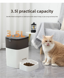 Distributeur automatique intelligent pour animaux de compagnie, chien, chat, bol d'alimentation intelligent en acier inoxydable et plastique, 3,5 L, alimentation portionnée, alimenté par batterie - Product Image 6