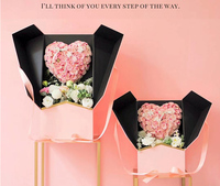 Boîte d'emballage de fleurs couverture rigide impression personnalisée logo papier cadeau rose boîte à fleurs Saint Valentin