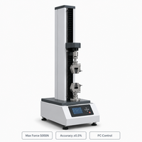 Máquina Universal de Ensayo de Tracción de Columna Única 5000N, Probador de Resistencia de Materiales para Plástico, Caucho, Textil, Película, Control por PC