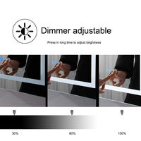 Miroir de salle de bain à écran tactile LED de style moderne populaire, de haute qualité, anti-buée, avec éclairage LED