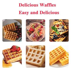 Ticari Kare Waffle Makinesi 1600W Elektrikli Paslanmaz Çelik Elektrikli Waffle Demir Makinesi Sıcaklık Kontrollü Hızlı Isıtma - Product Image 6