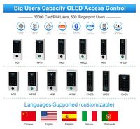 Lector de Tarjetas de Control de Acceso WIFI Tuya con Pantalla OLED, Impermeable, Gran Capacidad, 500 Huellas Dactilares, 10,000 Tarjetas/Código