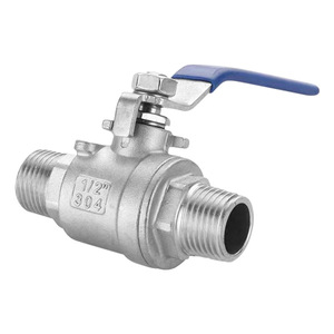 Stainless Steel Ball Valve 1/2 In Male Thread Water Control For Plumbing Systems - Product Image 1
