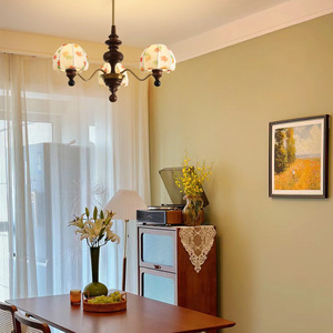 French Retro Style Chandelier Multi Head E27 LED Gold Round <b>Ceiling</b> <b>Light</b> For Bedroom Study - Product Image 5