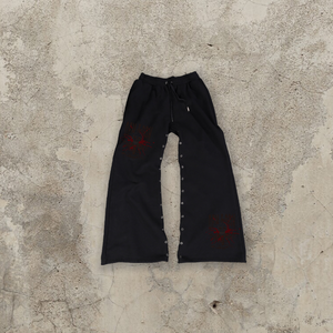 Joggers personnalisés à jambes larges grande taille imperméable sport hommes décontracté Baggy pantalon de travail 100% coton toile droite écologique - Product Image 3