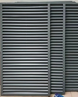 Grille d'aération horizontale moderne économique en aluminium, persienne fixe extérieure résistante aux intempéries, écologique pour l'extérieur